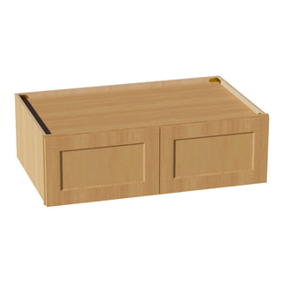 HT - W391224: Timber Wood Shaker 39"W x 12"H x 24"D 2 Doors Standard Bridge Wall Cabinet - homecabinets