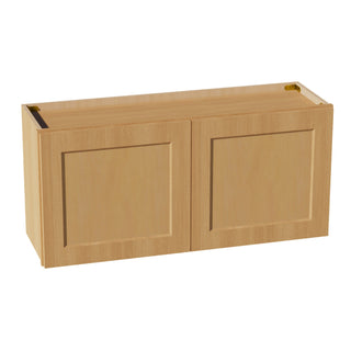 HT - W3918: Timber Wood Shaker 39"W x 18"H 2 Doors Standard Wall Bridge Cabinet - homecabinets