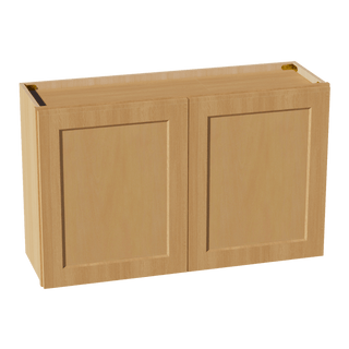 HT - W3924: Timber Wood Shaker 39"W x 24"H 2 Doors Standard Wall Bridge Cabinet - homecabinets
