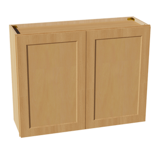 HT - W3930: Timber Wood Shaker 39"W x 30"H 2 Doors & 2 Shelves Standard Wall Cabinet - homecabinets