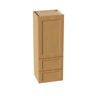 HT - WD1848: Timber Wood Shaker 18"W x 48"H 1 Door & 2 Drawers Special Wall Cabinet - homecabinets