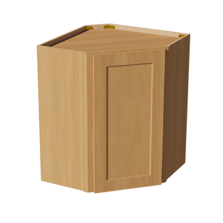 HT - WDC2430: Timber Wood Shaker 24"W x 30"H 1 Door & 2 Shelves Diagonal Wall Corner Cabinet - homecabinets