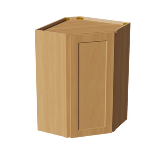HT - WDC2436: Timber Wood Shaker 24"W x 36"H 1 Door & 2 Shelves Diagonal Wall Corner Cabinet - homecabinets
