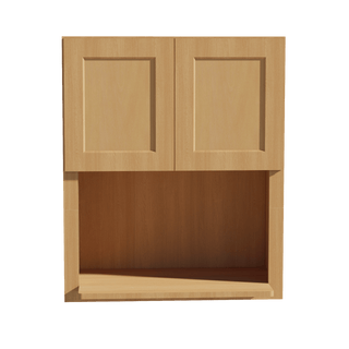 HT - WM3036: Timber Wood Shaker 30"W x 36"H 2 Doors Wall Built - in Microwave Cabinets - homecabinets