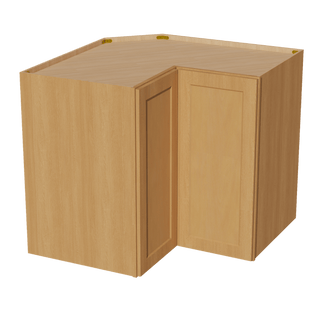 HT - WPC2436: Timber Wood Shaker 24"W x 36"H 1 Door & 2 Shelves Pie Cut Wall Corner Cabinet - homecabinets