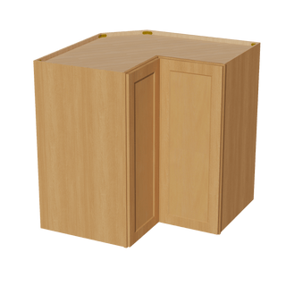 HT - WPC2442: Timber Wood Shaker 24"W x 42"H 1 Door & 3 Shelves Pie Cut Wall Corner Cabinet - homecabinets
