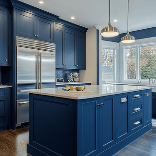 Indigo Blue Shaker Sample Door - homecabinets
