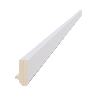 SF - LRM: Frost White Slim Shaker 96"W x 1 - 1/2"H x 3/4"D Light Rail Molding - homecabinets