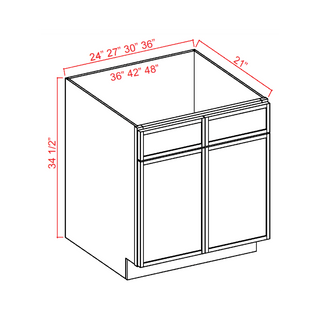 Slim Aston Green - 27"W Vanity Sink Base Cabinet - homecabinets