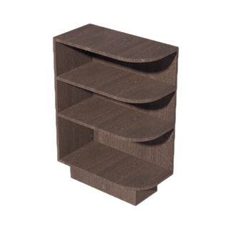 SM - BES12L: Mocha Brown Slim Shaker 12" 4 Shelves End Shelf Corner Base Cabinets (Left Open) - homecabinets
