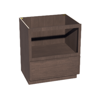 SM - BMC30: Mocha Brown Slim Shaker 30" 1 Drawer Base Built - in Microwave Cabinets - homecabinets