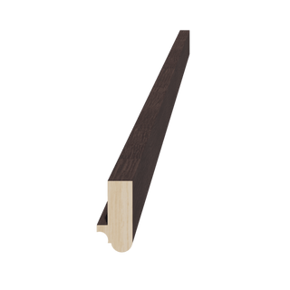 SM - LRM: Mocha Brown Slim Shaker 96"W x 1 - 1/2"H x 3/4"D Light Rail Molding - homecabinets
