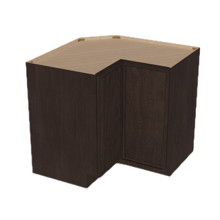 SM - LSB33: Mocha Brown Slim Shaker 33" 2 Doors Lazy Susan Corner Base Cabinet - homecabinets