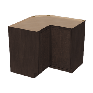 SM - LSB36: Mocha Brown Slim Shaker 36" 2 Doors Lazy Susan Corner Base Cabinet - homecabinets