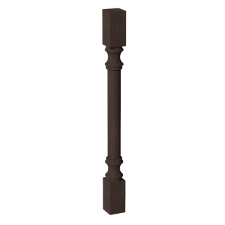 SM - RP336: Mocha Brown Slim Shaker 03"W x 36"H x 03"D Round Roman Pillar - homecabinets