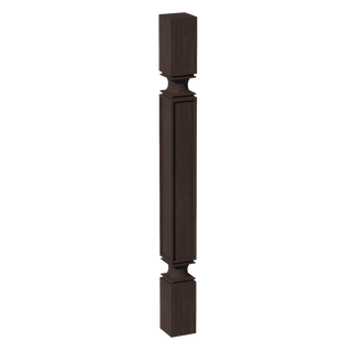 SM - SP336: Mocha Brown Slim Shaker 03"W x 36"H x 03"D Square Roman Pillar - homecabinets