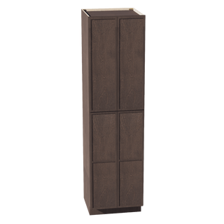 SM - TP2490: Mocha Brown Slim Shaker 24"W x 90"H x 24"D 4 Door & 5 Shelves Tall Shelf Pantry Cabinets - homecabinets