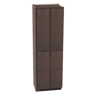 SM - TP2496: Mocha Brown Slim Shaker 24"W x 96"H x 24"D 4 Door & 6 Shelves Tall Shelf Pantry Cabinets - homecabinets