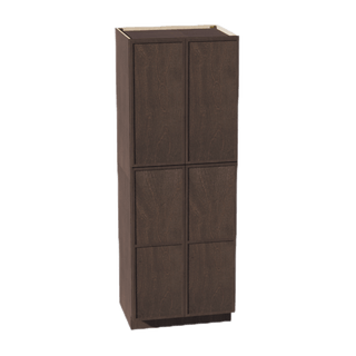 SM - TP3084: Mocha Brown Slim Shaker 30"W x 84"H x 24"D 4 Door & 5 Shelves Tall Shelf Pantry Cabinets - homecabinets