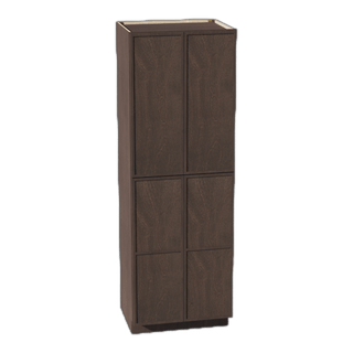 SM - TP3090: Mocha Brown Slim Shaker 30"W x 90"H x 24"D 4 Door & 5 Shelves Tall Shelf Pantry Cabinets - homecabinets