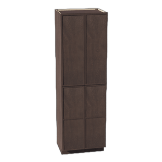 SM - TP3096: Mocha Brown Slim Shaker 30"W x 96"H x 24"D 2 Doors & 6 Shelves Tall Shelf Pantry Cabinets - homecabinets