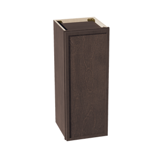 SM - W1230: Mocha Brown Slim Shaker 12"W x 30"H 1 Door & 2 Shelves Standard Wall Cabinet - homecabinets