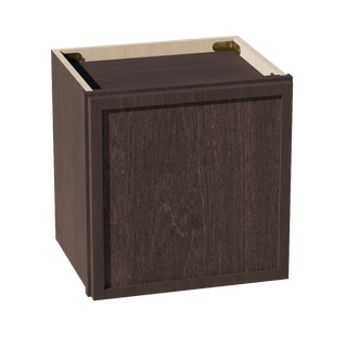 SM - W1515: Mocha Brown Slim Shaker 15"W x 15"H 1 Door Standard Wall Bridge Cabinet - homecabinets