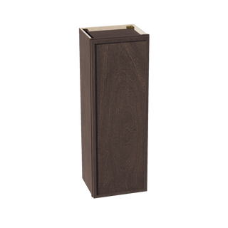 SM - W1542: Mocha Brown Slim Shaker 15"W x 42"H 1 Door & 3 Shelves Standard Wall Cabinet - homecabinets