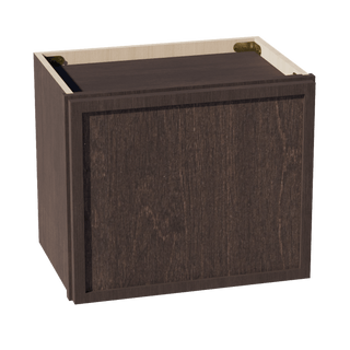 SM - W1815: Mocha Brown Slim Shaker 18"W x 15"H 1 Door Standard Wall Bridge Cabinet - homecabinets