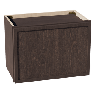 SM - W2115: Mocha Brown Slim Shaker 21"W x 15"H 1 Door Standard Wall Bridge Cabinet - homecabinets