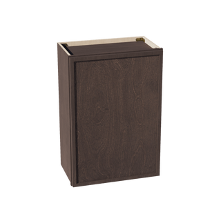 SM - W2130: Mocha Brown Slim Shaker 21"W x 30"H 1 Door & 2 Shelves Standard Wall Cabinet - homecabinets