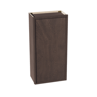 SM - W2142: Mocha Brown Slim Shaker 21"W x 42"H 1 Door & 3 Shelves Standard Wall Cabinet - homecabinets