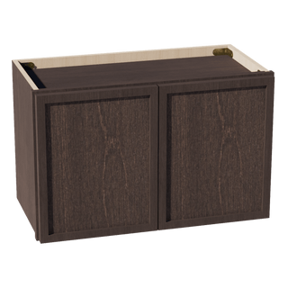 SM - W2415: Mocha Brown Slim Shaker 24"W x 15"H 2 Doors Standard Wall Bridge Cabinet - homecabinets