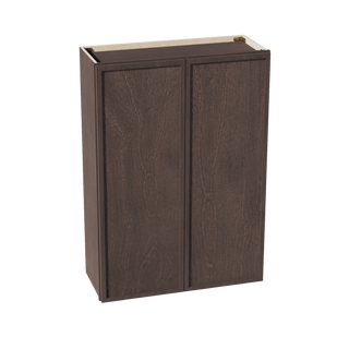 SM - W3042: Mocha Brown Slim Shaker 30"W x 42"H 2 Doors & 3 Shelves Standard Wall Cabinet - homecabinets