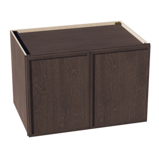 SM - W362424: Mocha Brown Slim Shaker 36"W x 24"H x 24"D 2 Doors & 1 Shelf Standard Bridge Wall Cabinet - homecabinets
