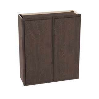 SM - W3642: Mocha Brown Slim Shaker 36"W x 42"H 2 Doors & 3 Shelves Standard Wall Cabinet - homecabinets
