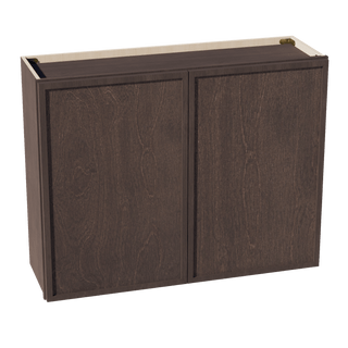SM - W3930: Mocha Brown Slim Shaker 39"W x 30"H 2 Doors & 2 Shelves Standard Wall Cabinet - homecabinets