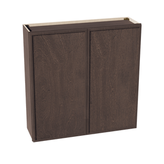 SM - W4242: Mocha Brown Slim Shaker 42"W x 42"H 2 Doors & 3 Shelves Standard Wall Cabinet - homecabinets