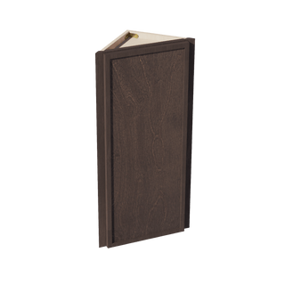 SM - WAE1236: Mocha Brown Slim Shaker 12"W x 36"H x 12"D 1 Door & 2 Shelves Wall Angle End Cabinet - homecabinets