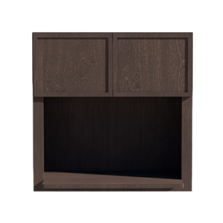 SM - WM3030: Mocha Brown Slim Shaker 30"W x 30"H 2 Doors Wall Built - in Microwave Cabinets - homecabinets