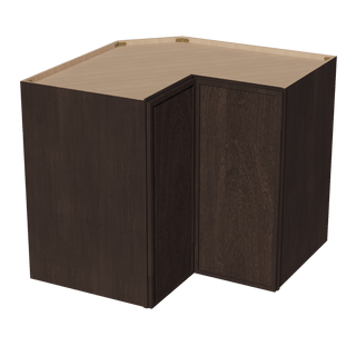 SM - WPC2436: Mocha Brown Slim Shaker 24"W x 36"H 1 Door & 2 Shelves Pie Cut Wall Corner Cabinet - homecabinets