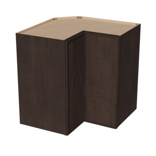 SM - WPC2442: Mocha Brown Slim Shaker 24"W x 42"H 1 Door & 3 Shelves Pie Cut Wall Corner Cabinet - homecabinets