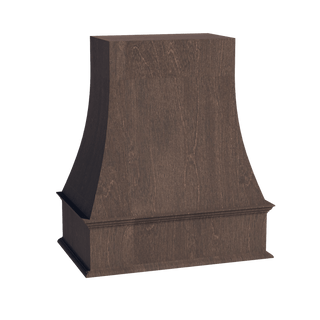 SM - WRH3036: Mocha Brown Slim Shaker 30"W x 36"H Wood Wall Mounted Range Hoods - homecabinets