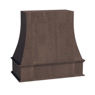SM - WRH3636: Mocha Brown Slim Shaker 36"W x 36"H Wood Wall Mounted Range Hoods - homecabinets