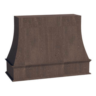 SM - WRH3648: Mocha Brown Slim Shaker 36"W x 48"H Wood Wall Mounted Range Hoods - homecabinets