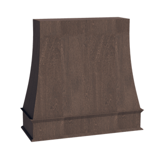 SM - WRH4848: Mocha Brown Slim Shaker 48"W x 48"H Wood Wall Mounted Range Hoods - homecabinets