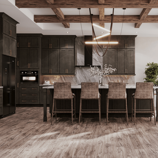 Smokey Ash Shaker 10x10 Kitchen - homecabinets