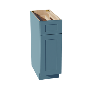 TG - B12: Soft Green Shaker 12" 1 Drawer 1 Door Standard Base Cabinet - homecabinets