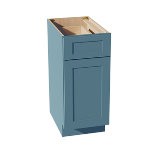 TG - B15: Soft Green Shaker 15" 1 Drawer 1 Door Standard Base Cabinet - homecabinets