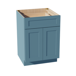 TG - B24: Soft Green Shaker 24" 1 Drawer 2 Doors Standard Base Cabinet - homecabinets